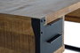 GINER Y COLOMER Bureau en bois de manguier et métal avec 4 tiroirs
